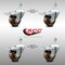 Service Caster 3 Inch SS High Temp Phenolic 1/2 Inch Threaded Stem Caster Set Total Lock Brake SCC-SSTSTTL20S314-PHSHT-121315-4 - alternate 4
